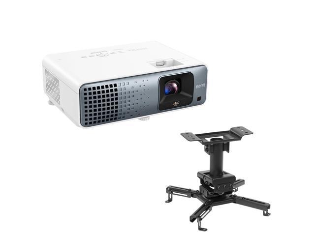 BenQ TK710 4K Ultra HD HDR Laser DLP Home Theater Gaming Projector, Bundle with H & A Ceiling Mount