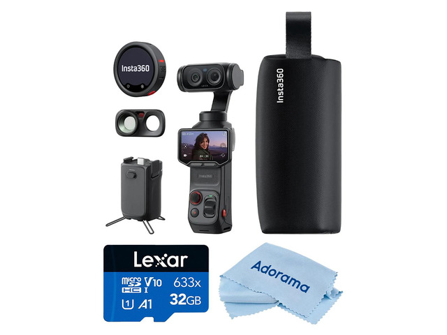 Insta360 Luna Ultra Creator Bundle, Black w/32GB Memory Card,Cleaning Cloth