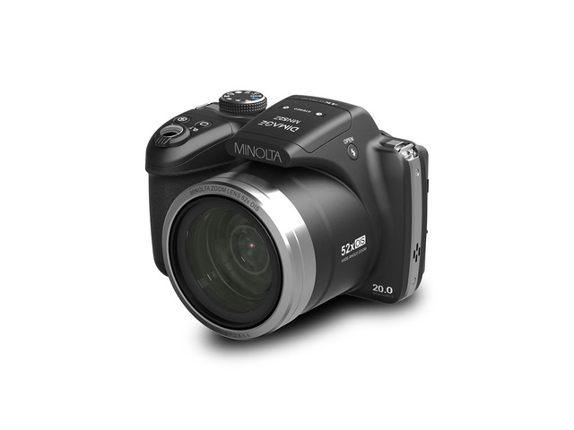 Minolta MN52Z 20MP 4K Ultra HD Bridge Camera with 52x Optical Zoom - Black