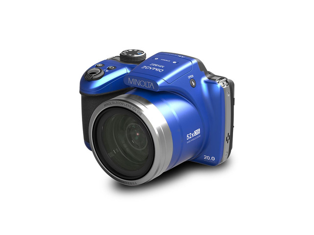 Minolta MN52Z 20MP 4K Ultra HD Bridge Camera with 52x Optical Zoom - Blue