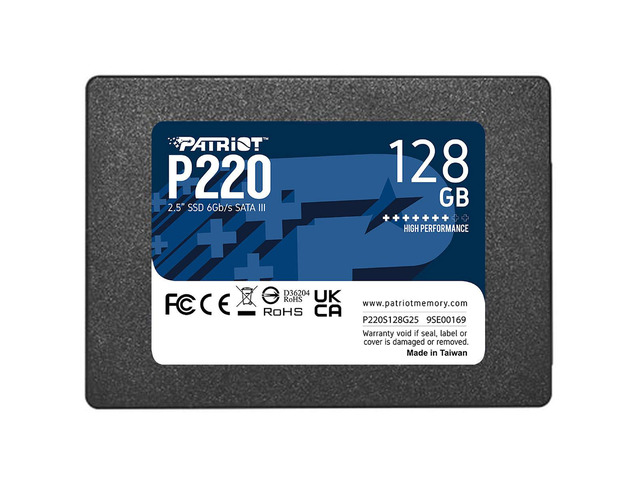 Patriot P220 SATA III 2.5' Internal SSD - 128GB