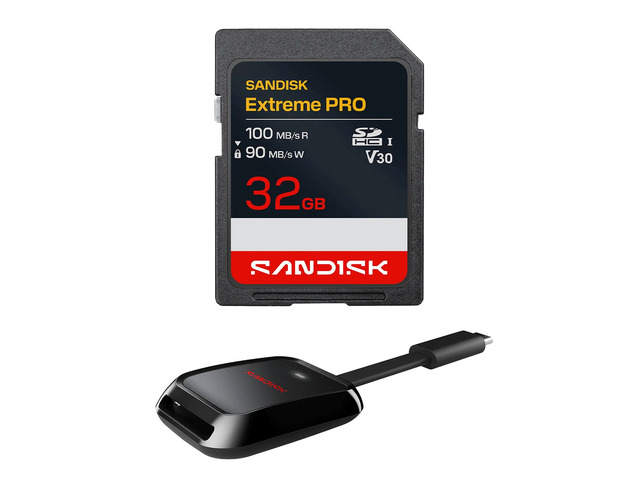 SanDisk Extreme PRO UHS-I U3 SDXC Memory Card - 32GB, With Reader