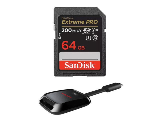 SanDisk Extreme PRO UHS-I U3 SDXC Memory Card - 64GB, With Reader