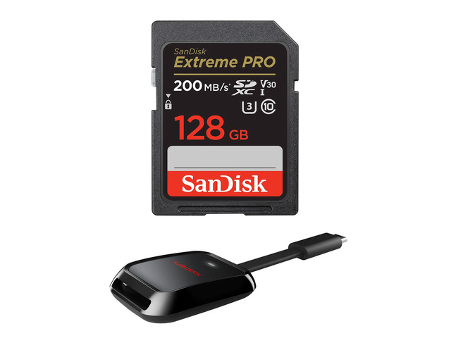 SanDisk Extreme PRO UHS-I U3 SDXC Memory Card - 128GB, With Reader
