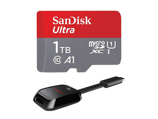 SanDisk Ultra UHS-I U1 microSDXC Memory Card - 1TB, With Reader