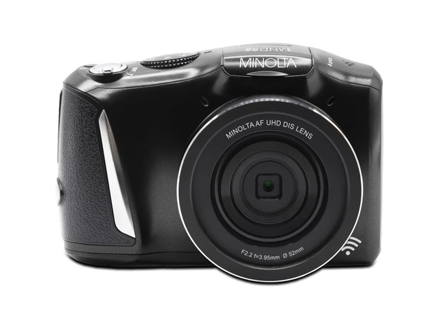 Minolta MND55 64MP 4K Ultra HD Wi-Fi Digital Camera without Memory Card, Black