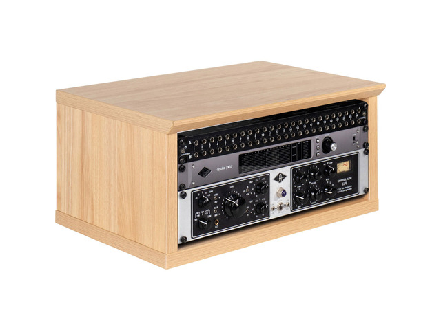 Gator Cases Elite Series Desktop 4U Studio Rack, Natural Maple Matte