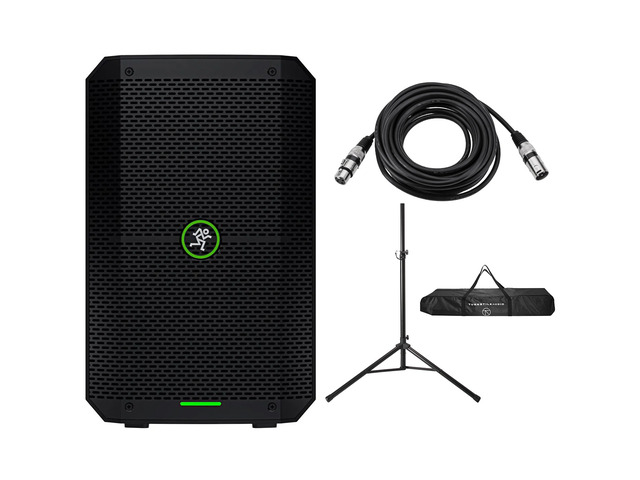 Mackie Thump GO 8' 200W Battery-Powered Loudspeaker, w/Stand, 25' XLR Cable