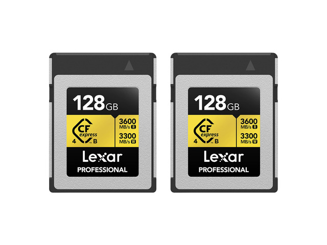 Lexar Professional GOLD 128GB CFexpress 4.0 Type B Card BUNDLE