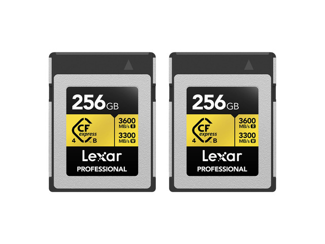 Lexar Gold Series Professional CFexpress 4.0 Type-B - 256GB, 2-Pack Card