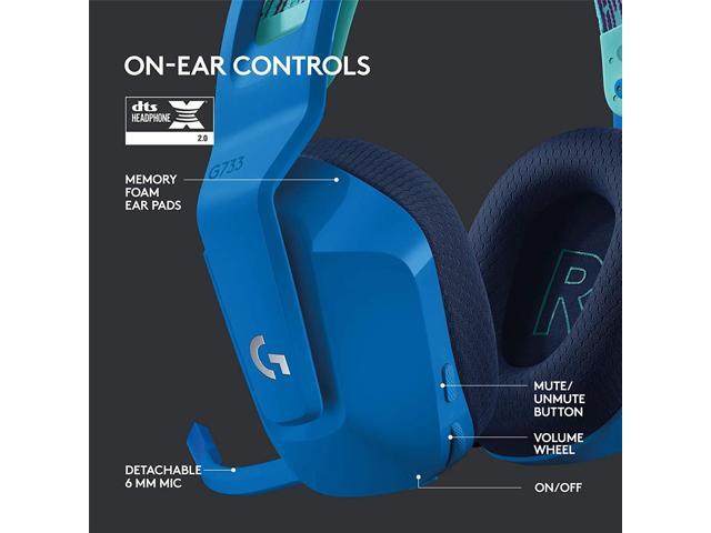 Logitech - G733 LIGHTSPEED Wireless Gaming Headset for PS4, PC - Blue - image 7