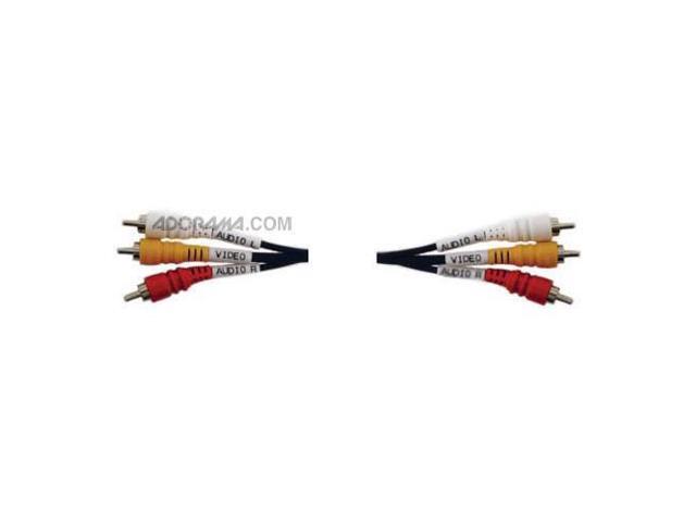 Hosa VRA302 6.6 ft Audio/Video Cable 3 RCA Male to 3 RCA Male YRW