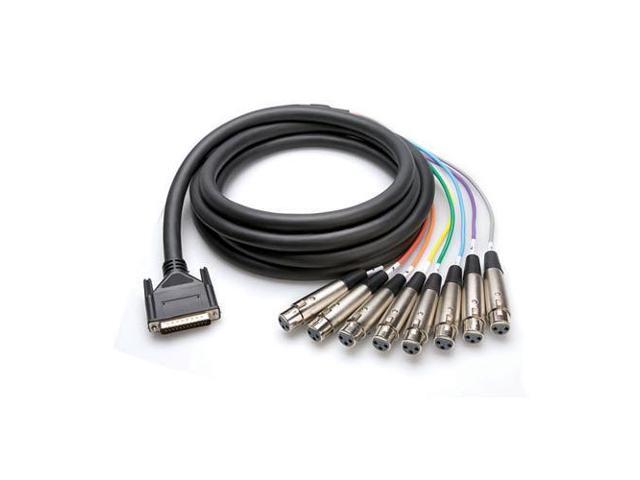 Hosa DTF-803 9 ft. (3m) 8-channel, DB-25 to 3-pin XLR Female Snake