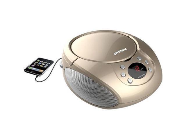 SYLVANIA(R) SRCD261-B-CHAMPAGNE Portable CD Player with AM/FM Radio (Champagne)