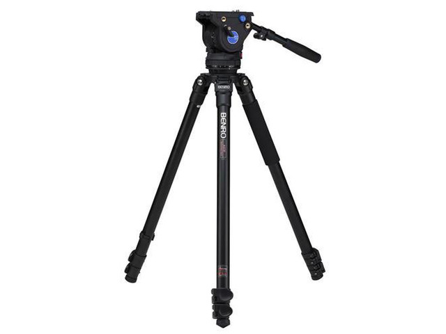 Benro A373F Aluminum Video Tripod and BV6 Head Kit, 13.2lbs Capacity #A373FBV6H