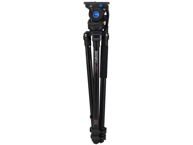 Benro A373F Aluminum Video Tripod and BV6 Head Kit, 13.2lbs Capacity #A373FBV6H