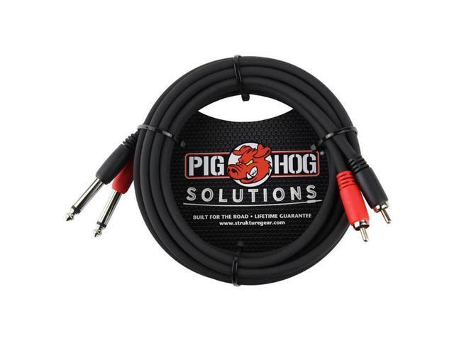 Pig Hog 10' RCA Male to 1/4' Mono Male Dual Cable #PD-R1410