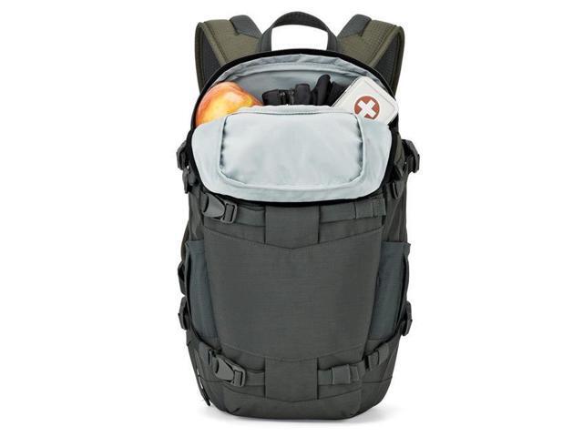 Lowepro Flipside Trek BP 250 AW Backpack for DSLR & 1-2 Lenses, Gray/Dark Green