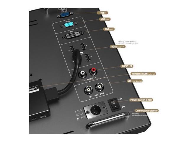 LILLIPUT BM150-4K 15.6' 4K 3840×2160 Ultra-HD resolution, 1000:1 Contrast Ratio, 25ms Response Time with Carry-on Metal case 3G-SDI, HDMI, VGA, AV...