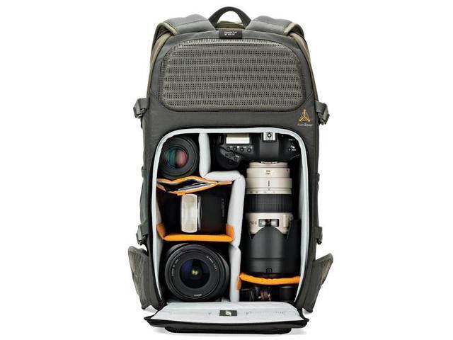 Lowepro Flipside Trek BP 450 AW Backpack for DSLR & 3-4 Lenses, Gray/Dark Green