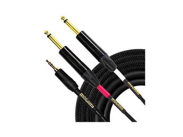 Mogami 20' Gold 3.5mm TRS-Dual 1/4' TS Male, Straight Stereo Audio Adapter Cable