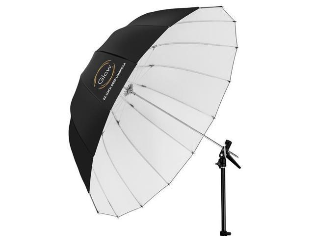 Photos - Studio Lighting Glow Easy Lock Large Deep White Fiberglass Umbrella  #GL-EL-51BW GL-E (51')
