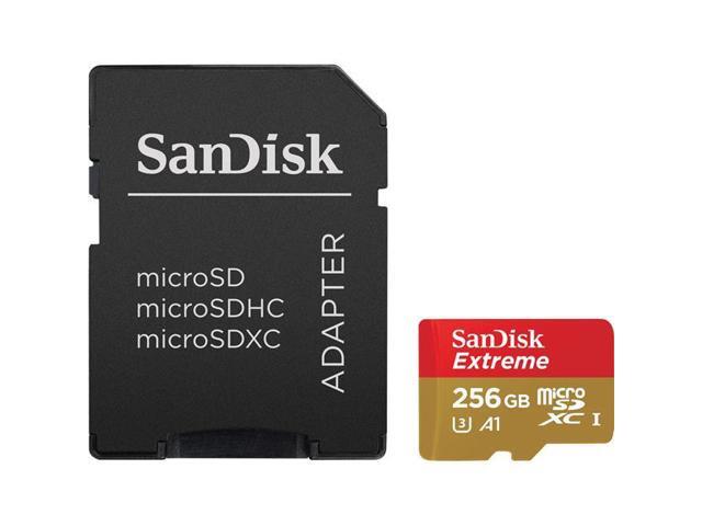 SanDisk 256GB Extreme microSDXC Class 10 U3 Memory Card #SDSQXAO-256G-AN6MA
