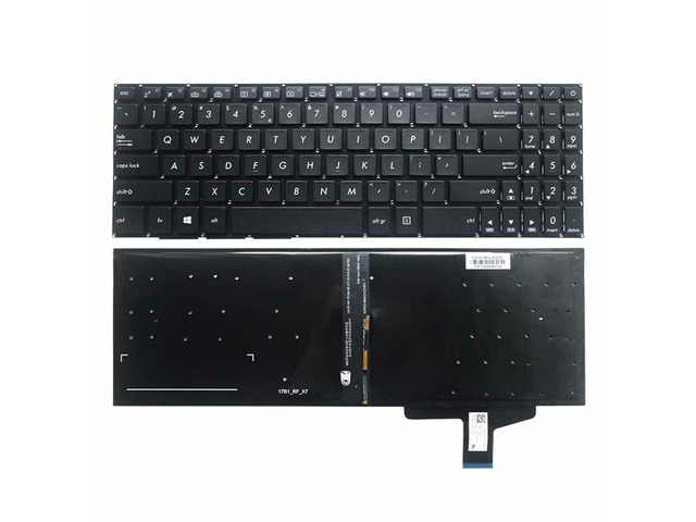 New US Black English Backlit Laptop Keyboard (without palmrest) for Asus N580 N580VD NX580V NX580VD X580VD M580VD M580GD M580VN Light Backlight