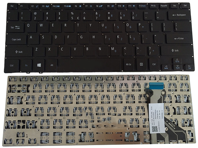 New US Black English Laptop Keyboard (without palmrest) for Acer Spin 7 SP714-51 SP714-51-M4YD SP714-51-M5CD SP714-51-M024 N16Q11 SC3P_A51B...