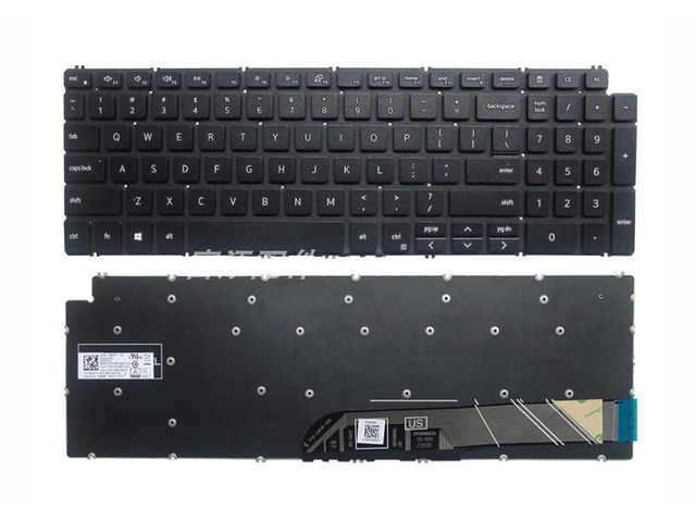 New US Black English Backlit Laptop Keyboard (without palmrest) Replacement for Dell Inspiron 5584 5590 5593 5594 5598 7590 7591 7791 2 in 1 Light...