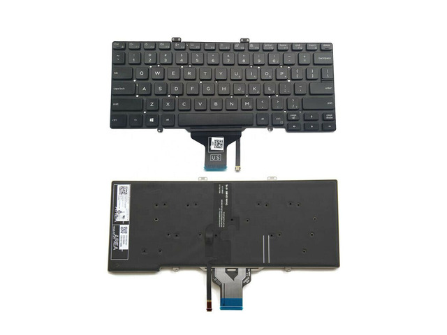 New US Black English Backlit Laptop Keyboard (without palmrest No Pointer) Replacement for Dell Latitude L3400 5400 7400 7410 P/N:RN86F 0RN86F...