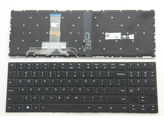 New US Black English Backlit Laptop Keyboard (without palmrest) Replacement for Lenovo Legion Y540-15IRH Y7000-2019 Y540-17IRH Light Backlight