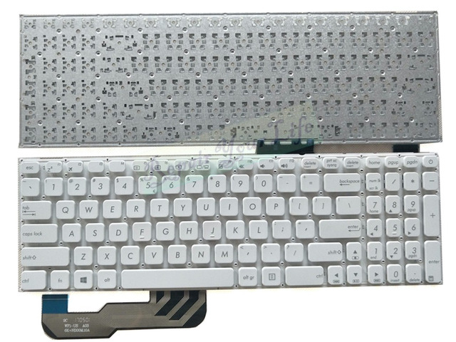 New US White English Laptop Keyboard (without palmrest) for Asus X541N X541NA X541NC X541S X541SA X541SC X541U X541UA X541UAK X541UJ X541UV X541UVK...