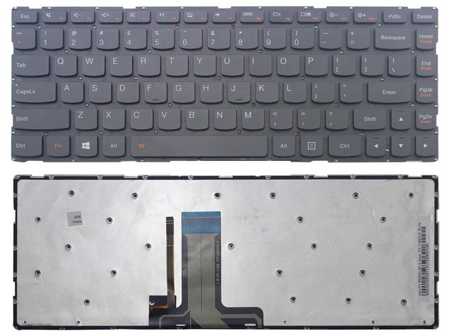 New Backlit Keyboard (without frame) For Lenovo S41-35 S41-70 S41-75 U41-70, US Layout Black Color Light Backlight
