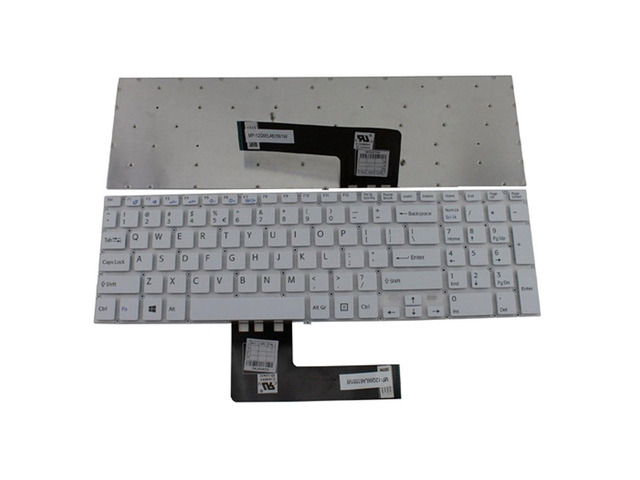New US white English Laptop Keyboard (without frame) For Sony Vaio Fit SVF152A29W SVF152C29M SVF152A29M