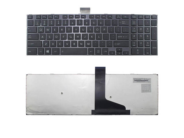 New US Black English Laptop Keyboard (with frame) For Toshiba Satellite C75D-B7100 C75D-B7200 C75D-B7202 C75D-B7215 C75D-B7220 C75D-B7230...