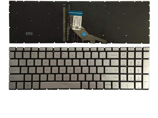 New US Silver English Backlit Laptop Keyboard (without palmrest) for HP ENVY 15-CN 15T-CN000 15T-CN100 15-CN1010NR 15-CN1055CL 15-CN0003CA...