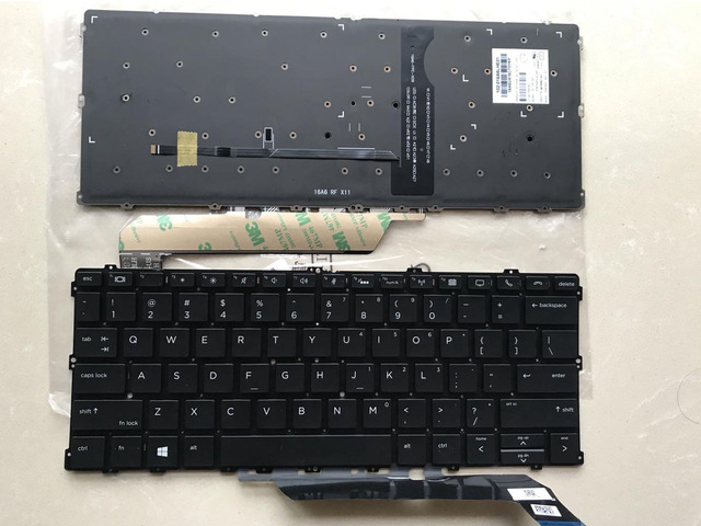 New US Black English Backlit Laptop Keyboard (without palmrest) for HP EliteBook X360 1030 G2 P/N:904507-001 HPM16A63USJ930 Light Backlight