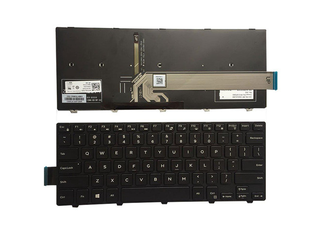 New US Black Backlit English Keyboard Replacement for Dell Latitude 3450 3460 P63G P63G001 3470 3480 3488 Light Backlight