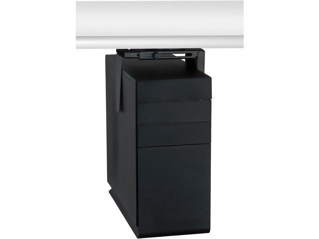Mount-It! CPU Under Desk Mount Bracket - Computer Tower Wall and Under Counter Holder, 360 Degree Swivel Adjustable Height and Width Wall-Mountable