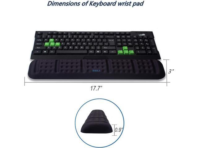 BRILA Upgraded Ergonomic Keyboard and Mouse Wrist Rest Support Cushion Pad Set - Comfy Soft Memory Foam Gel Padding & Non-Slip Palm/Hand/Wrist Pain...
