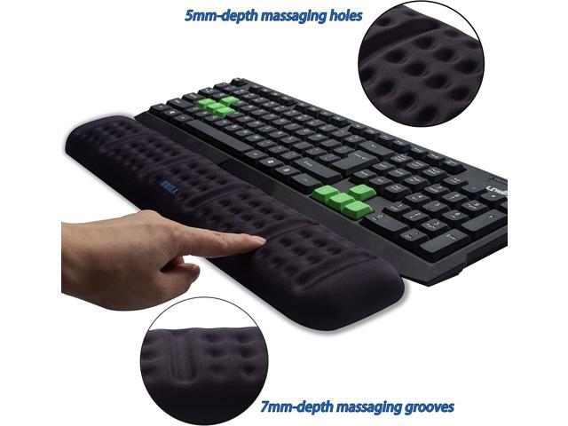 BRILA Upgraded Ergonomic Keyboard and Mouse Wrist Rest Support Cushion Pad Set - Comfy Soft Memory Foam Gel Padding & Non-Slip Palm/Hand/Wrist Pain...