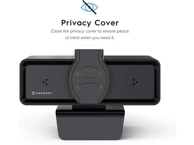 Amcrest 1080P Webcam with Microphone & Privacy Cover, 2 Noise-Cancelling Mics, USB Webcams for Desktop/Laptop PC Computer, Web Cam for Calls,...