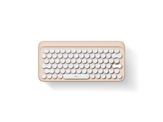 Lofree Wired & Bluetooth dual model,79 Keys Mechanical Keyboard Bluetooth Connection Multi-System Milk Tea Compatibility Color Long Battery.