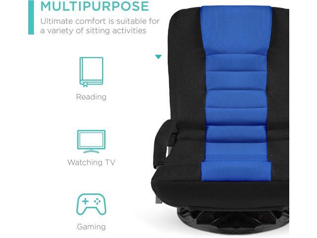 Best Choice Products Swivel Gaming Chair 360 Degree Multipurpose Floor Chair Rocker for TV, Reading, Playing Video Games w/Lumbar Support, Armrest...