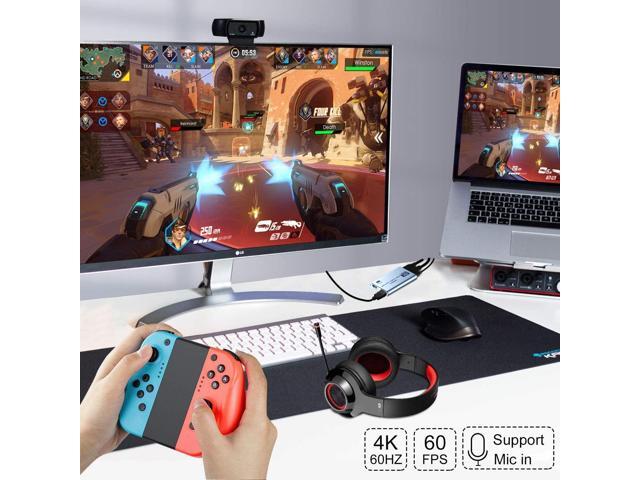 Video Capture Card 4K 1080P 60FPS, USB 3.0 HDMI Video Capture Device, HD Game Capture Card for Streaming, Work with PS4/PS5/Xbox/PC/Mac Windows 10/11