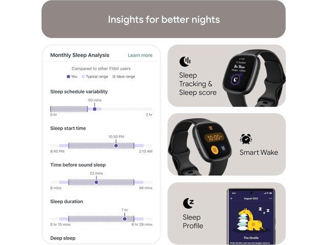 Fitbit - Versa 4 Fitness Smartwatch - Graphite - (2022) - image 5