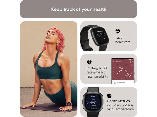 Fitbit - Versa 4 Fitness Smartwatch - Graphite - (2022) - image 4
