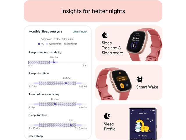 Fitbit - Versa 4 Fitness Smartwatch - Copper Rose - (2022) - image 8