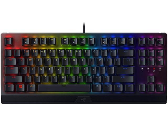Razer BlackWidow V3 Tenkeyless TKL Mechanical Gaming Keyboard: Green Mechanical Switches - Tactile & Clicky - Chroma RGB Lighting - Compact Form.